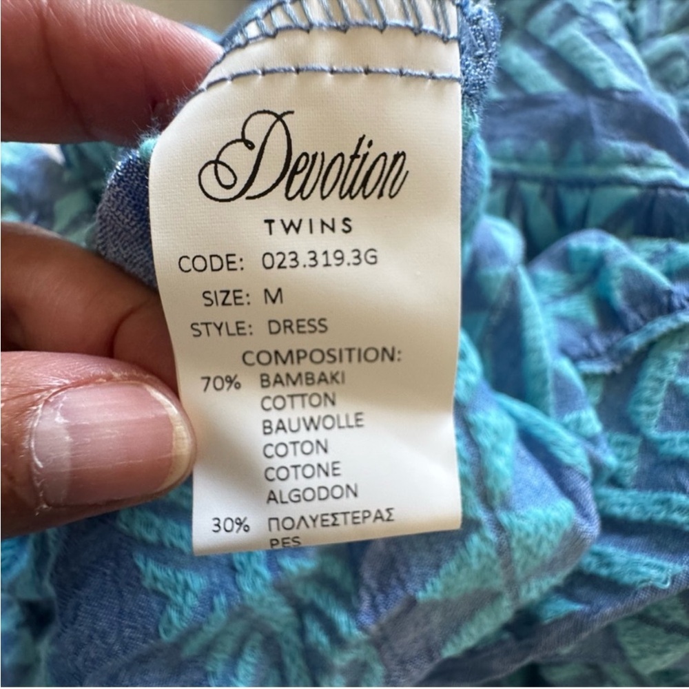 Devotion Twins Blue Patterned Mini Dress - image 7